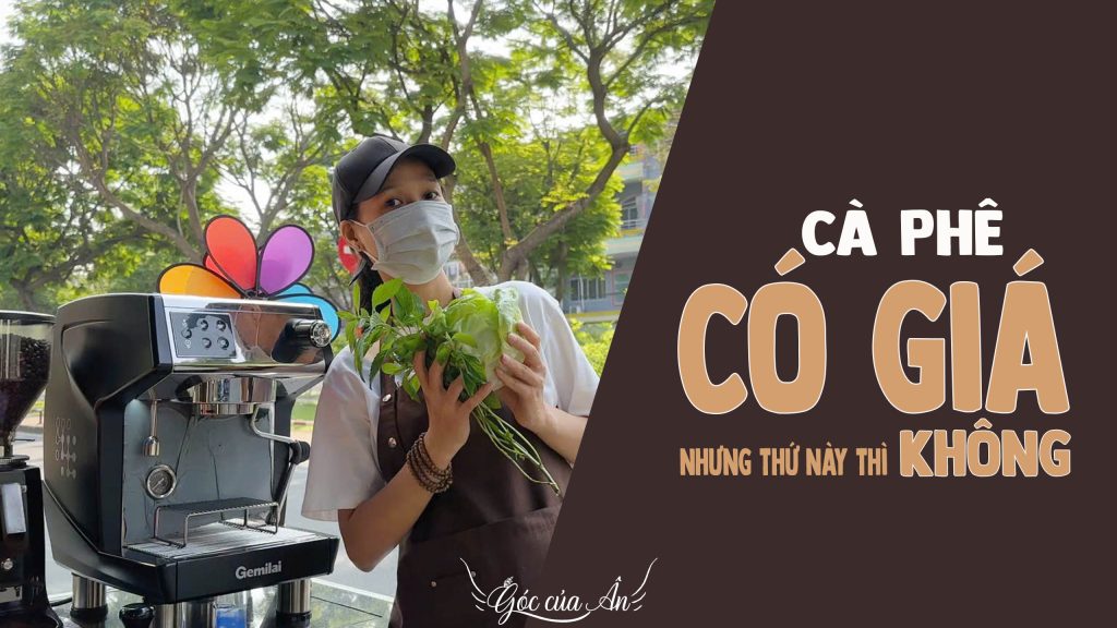Bó Rau Xanh Giữa Quầy Cà Phê
